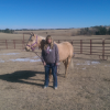 Rene' & her new horse Snippy.